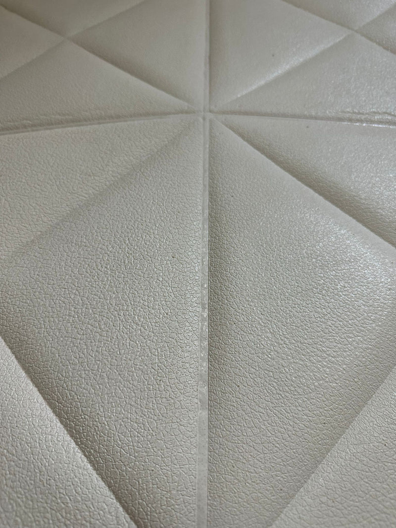 Panou de perete 3D alb, 60x60 cm- autoadeziv- q-home.ro