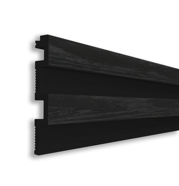 Riflaj decorativ duropolimer, negru, 290 x 11,5 x 0,8 cm- q-home.ro