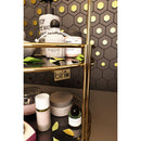 Raft Bino organizat pe 2 nivele negru-gold- q-home.ro