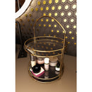 Raft Bino organizat pe 2 nivele negru-gold- q-home.ro