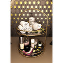 Raft Bino organizat pe 2 nivele negru-gold- q-home.ro