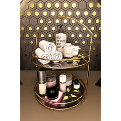Raft Bino organizat pe 2 nivele negru-gold- q-home.ro