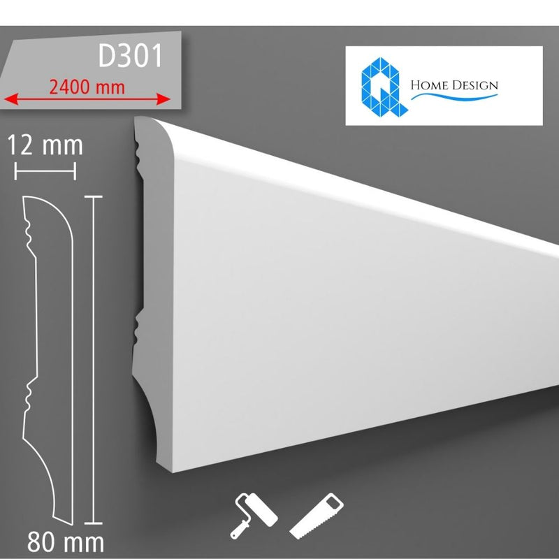 Plinta decorativa duropolimer, D 301, 240 x 8 x 1,2 cm- Livrare rapida !