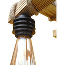 Candelabru rustic din lemn 100% natural 6 becuri- Livrare rapida !