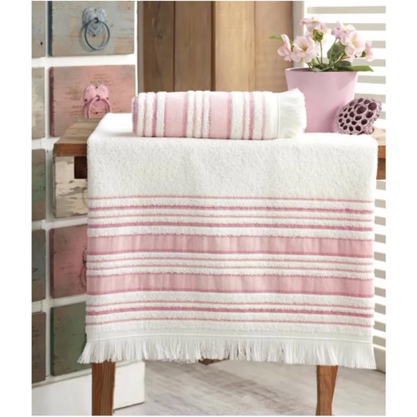 Set Prosop Louis Marie 70 x 140 cm și 50 x 90 cm Roz- Livrare rapida!