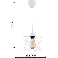 Set 2 Candelabre Zig-Zag Alb