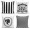 Set 4  buc huse de perna alb-negru- q-home.ro
