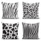 Set 4 huse de perne alb/negru- q-home.ro