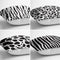 Set 4 huse de perne alb/negru- q-home.ro