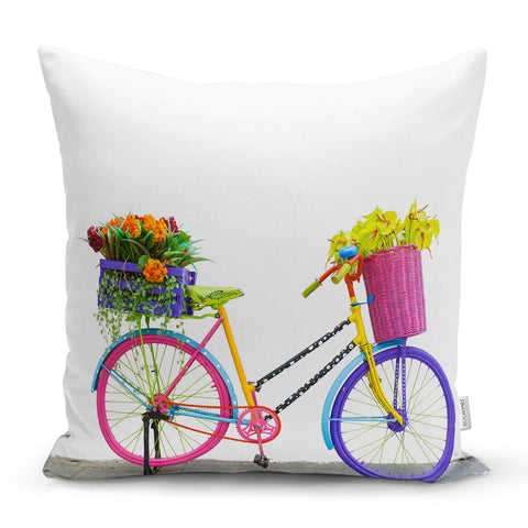 Husa Pernă  model biciclete- q-home.ro
