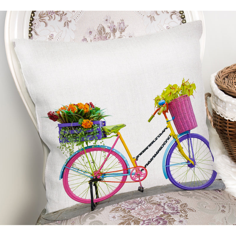 Husa Pernă  model biciclete- q-home.ro