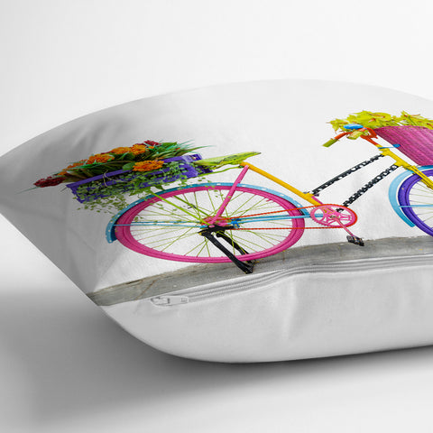 Husa Pernă  model biciclete- q-home.ro