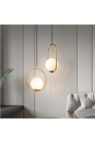 Candelabru suspendat auriu