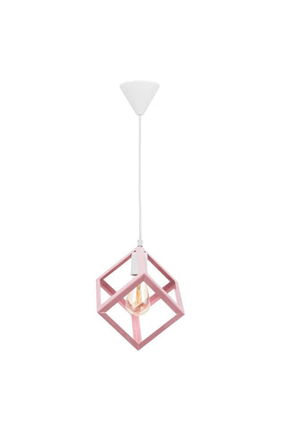 Candelabru cub alb roz- q-home.ro