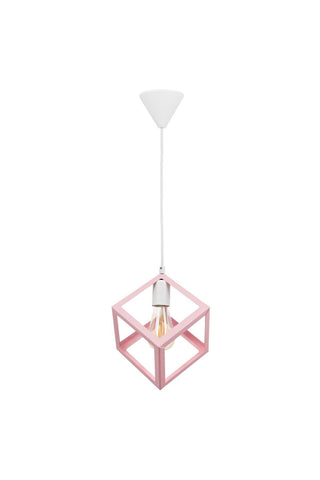 Candelabru cub alb roz- q-home.ro
