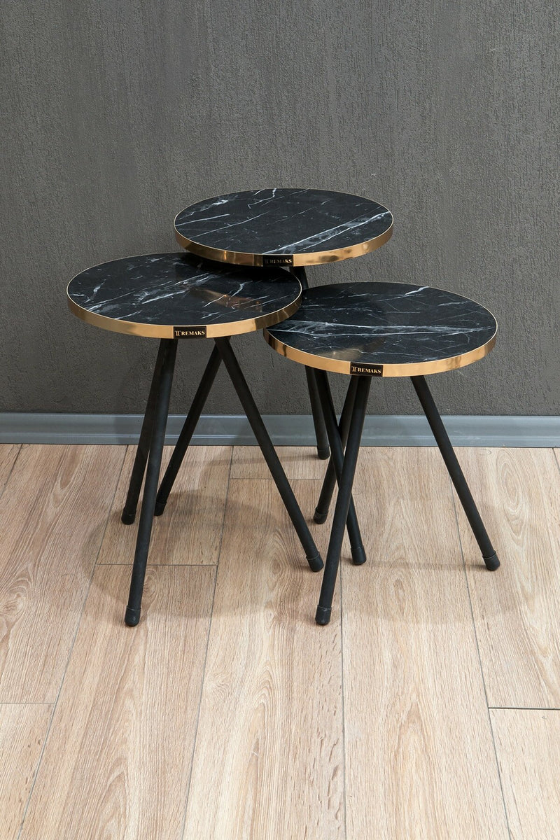 Set 3 masute Marmura Gold- Livrare rapida !