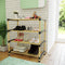 SEO-8175 RAFT MODULAR MULTIFUNCTIONAL DIN LEMN PENTRU PANTOFI CU 4 ETAJERE- Livrare rapida !