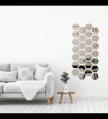 Oglindă hexagon- q-home.ro