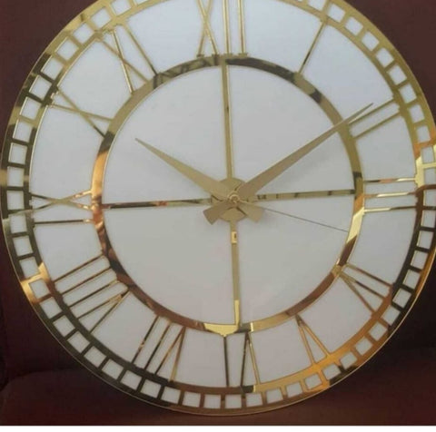 Ceas de perete din plexiglas cu oglinda- Livrare rapida !