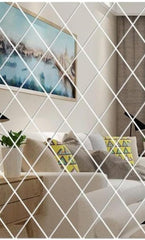 Oglindă decorativă de perete din plexiglas cu model  prisme- q-home.ro