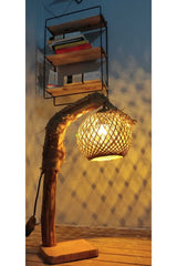 Lampadar Abajur Natural Lemn- q-home.ro