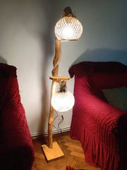 Lampadar din lemn Duo