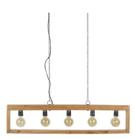 Candelabru dreptunghiular din lemn natural- livrare rapida!