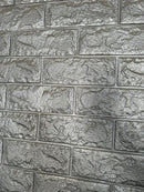 Panou decor model caramida, din spuma, dimensiune 70x77 cm, gri deschis- q-home.ro