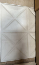 Panou de perete 3D alb, 60x60 cm- autoadeziv- q-home.ro