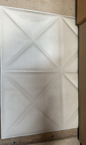 Panou de perete 3D alb, 60x60 cm- autoadeziv- q-home.ro