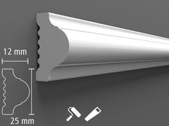 Brau decorativ din duropolimer, 240 x 2,5 x 1,2 cm , D102 E- Livrare rapida!