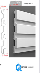 Riflaj decorativ duropolimer, ALB, D 404-301, 290 x 11,5 x 1,2 cm- q-home.ro