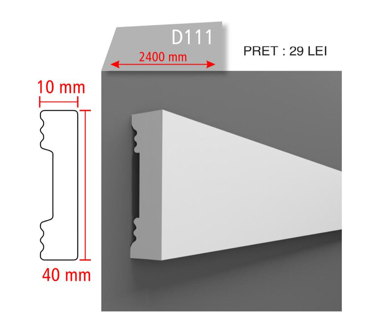 Brau decorativ duropolimer, 240 x 4 x 1 cm- q-home.ro