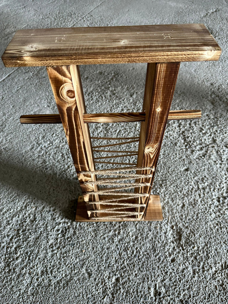 Suport din lemn natural pentru hartie igienica, 64 x 33 x 10 cm- q-home.ro