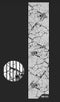 Riflaj decorativ din polistiren, alb / negru, LBX 012, 270 x 60 x 1,5 cm- q-home.ro