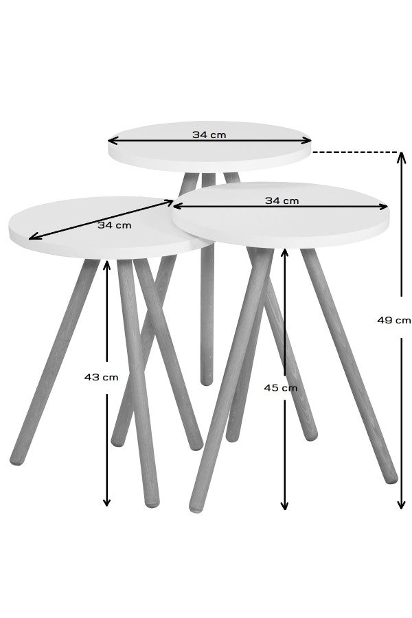 Set Masute ceai gri B1YG- q-home.ro