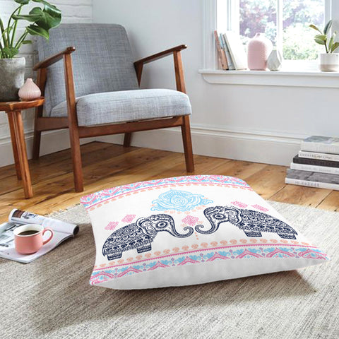 Husa perna modernă imprimată digital cu model elefant modern – 70 x 70 cm- q-home.ro
