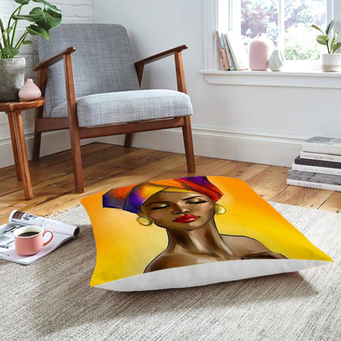 Husa perna cu design  femei africane moderne – 70 x 70 cm- q-home.ro