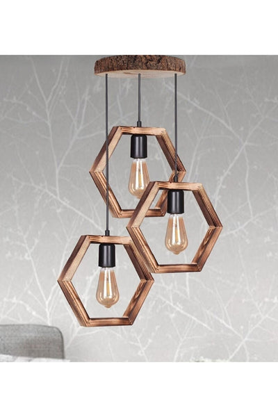 Candelabru rustic din lemn 3 buc- Livrare rapida !