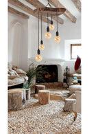 Candelabru Lemn 5 Becuri- Livrare rapida !