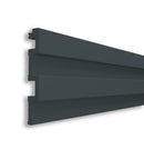 Riflaj decorativ din duropolimer, gri inchis, 290 x 11,5 x 0,8 cm- q-home.ro