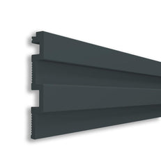 Riflaj decorativ din duropolimer, gri inchis, 290 x 11,5 x 0,8 cm- q-home.ro