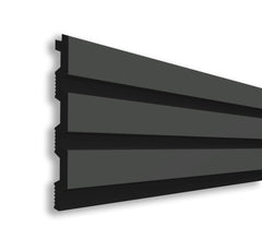 Riflaj decorativ din duropolimer, gri inchis, 290 x 11,5 x 1,2 cm