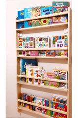 Biblioteca Montessori din lemn natural  120 cm- Livrare rapida!