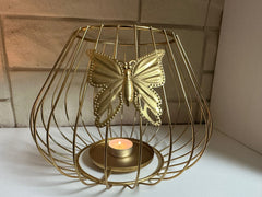 Suport decorativ cu fluture gold- q-home.ro