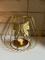 Suport decorativ cu fluture gold- q-home.ro