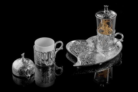 Set cești de cafea  Silver-Gold- q-home.ro