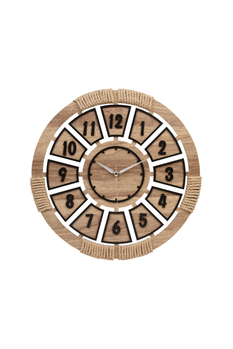 Ceas Rustic cu franghie Lemn- Livrare rapida !