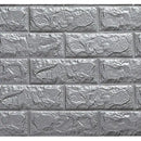 Panou decor model caramida, din spuma, dimensiune 70x77 cm, gri deschis- q-home.ro