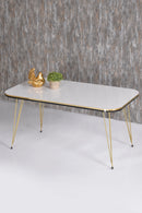 Masa pentru living gold-alb- Livrare rapida!